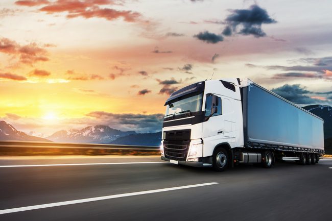 A Truck Is Parked On The Side Of A Road