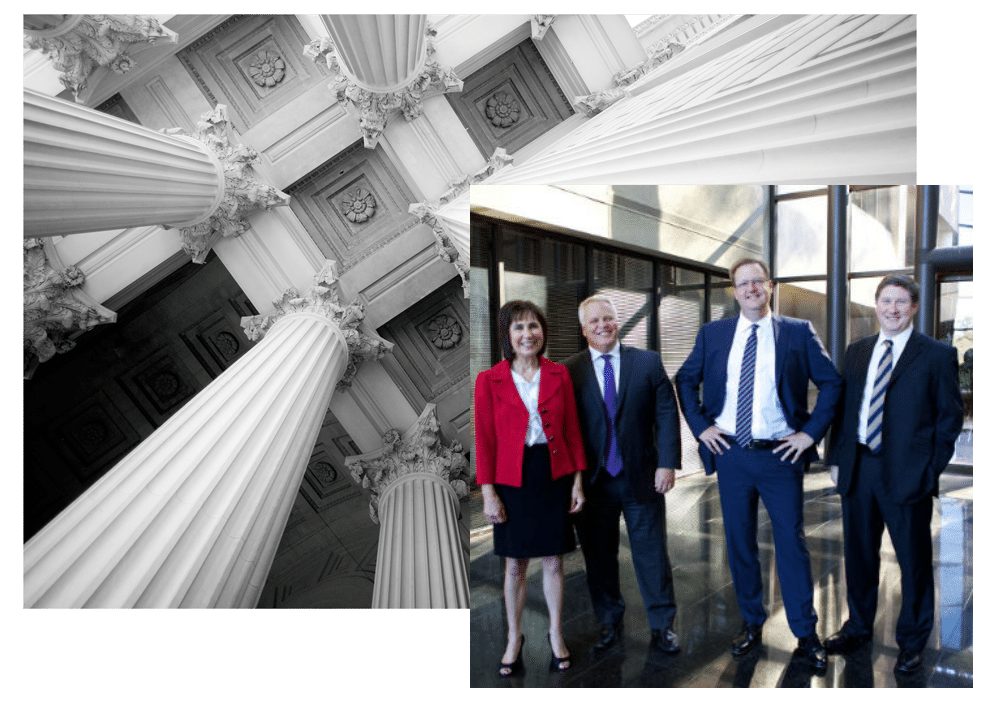 a group of people standing in front of a building